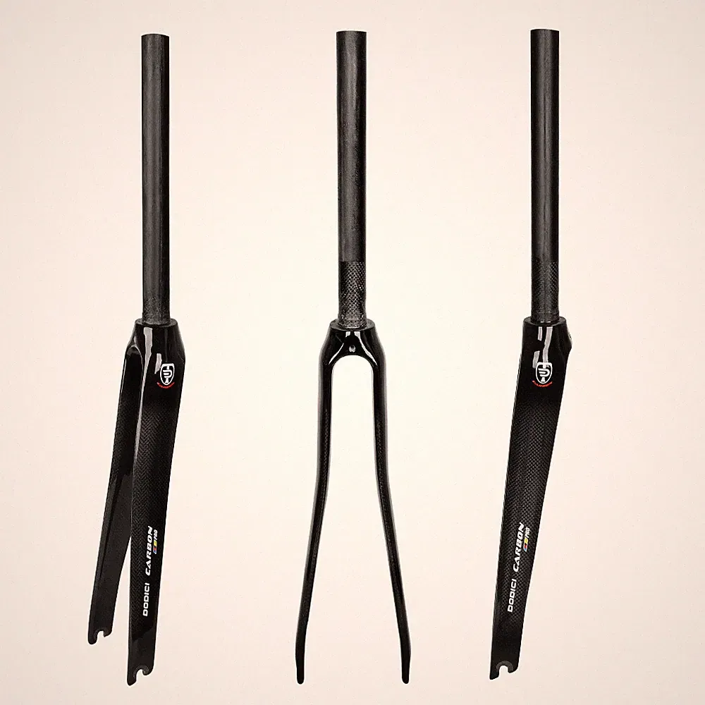 1-1/8 in Full Carbon Fiber Bicycle Fork 700C Rim Brake Racing Road Bike Forks QR