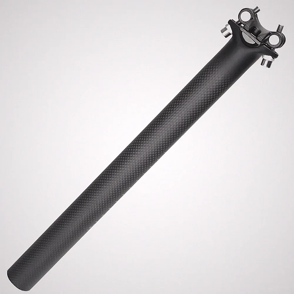 3K Carbon Fiber Bicycle Seatpost Racing Road Bike Seat Post Tube 27.2 x 400 mm